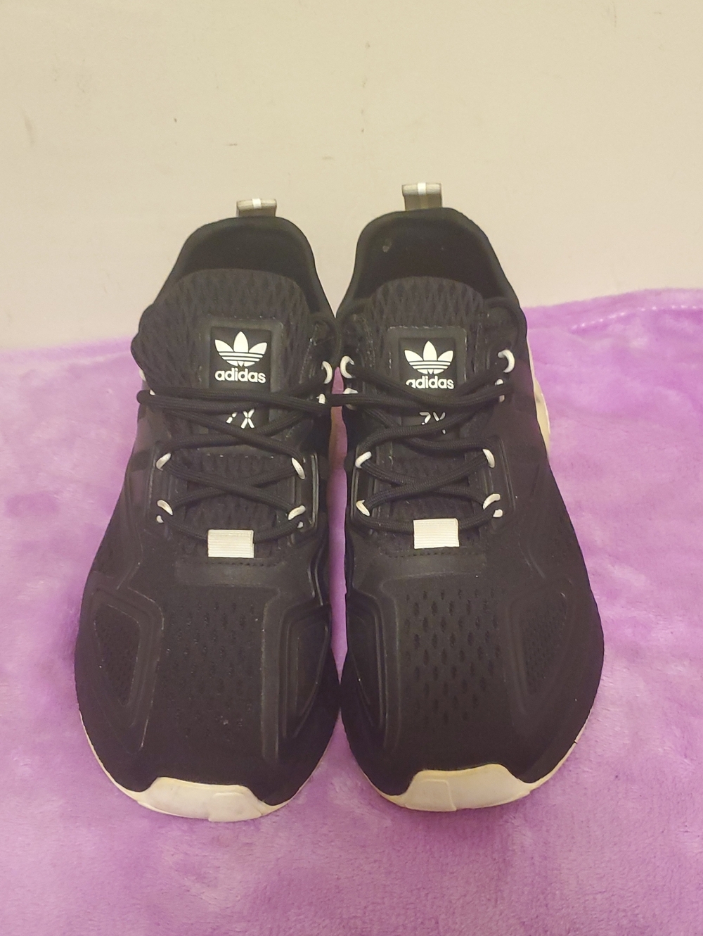 adidas Women’s Black Athletic Sneakers with White Accents